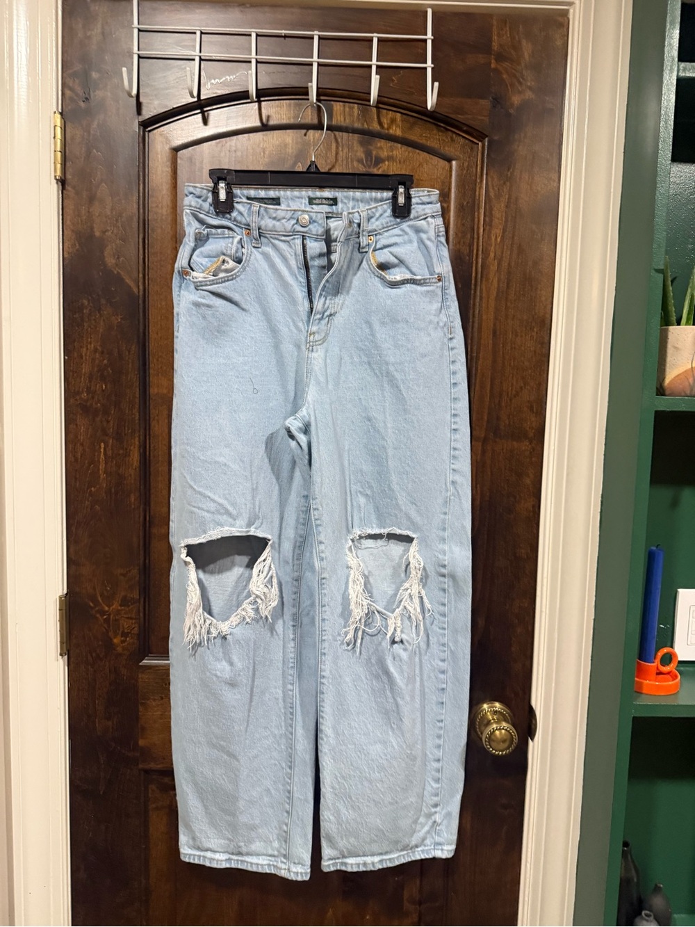 wild fable Light Blue Distressed Boyfriend Jeans